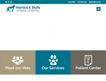 Tablet Screenshot of hemlockbluffsanimalhospital.com